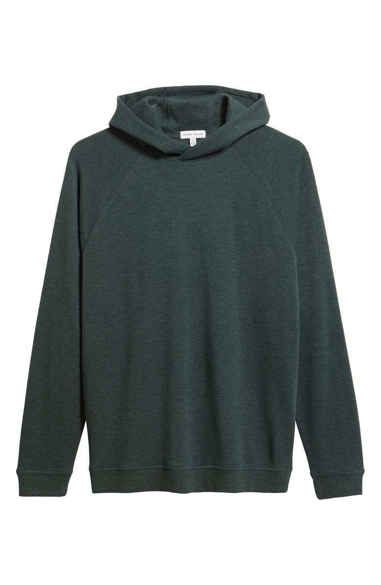 Peter Millar Crown Comfort Piqué Hoodie, Alternate, color, Deep Verdant