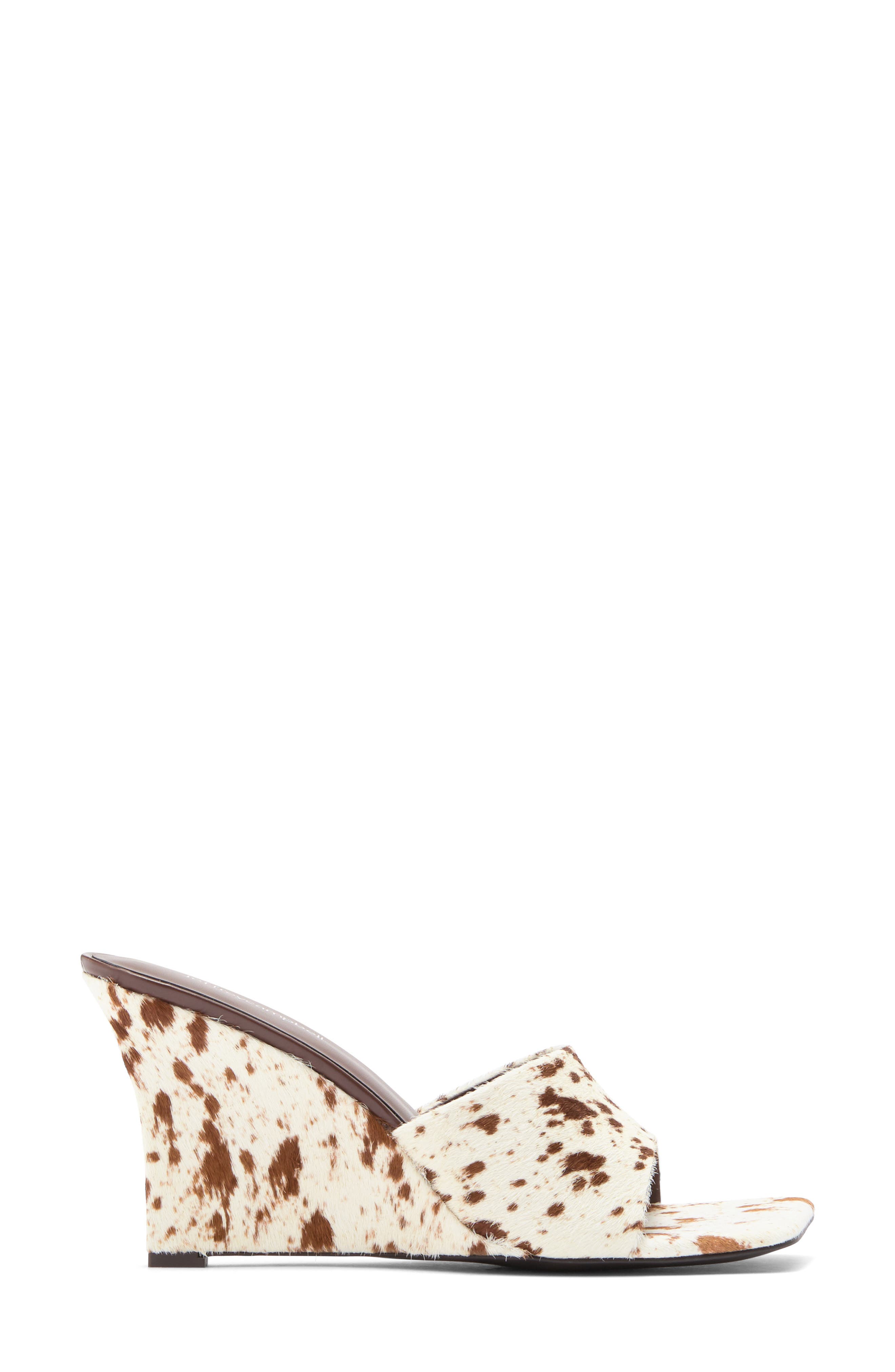 Jeffrey Campbell Capital F Genuine Calf Hair Wedge Sandal, Alternate, color, 