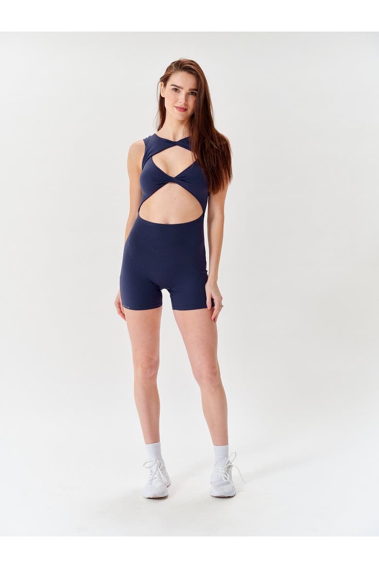 Peek--a-Boo Romper, Alternate, color, Navy