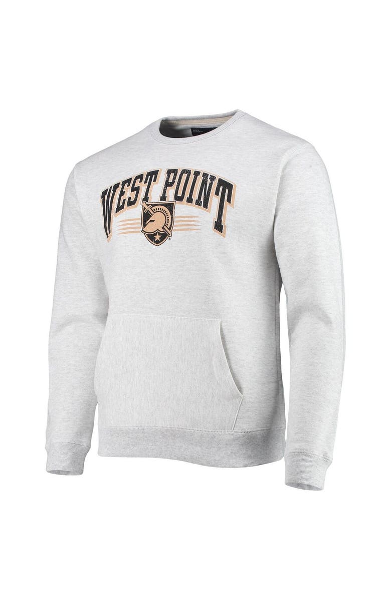 LEAGUE COLLEGIATE WEAR Men's League Collegiate Wear Heathered Gray Army Black Knights Upperclassman Pocket Pullover Sweatshirt, Alternate, color, 