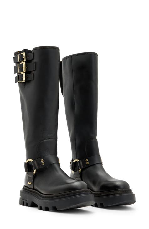 Knee high motorcycle boots on sale