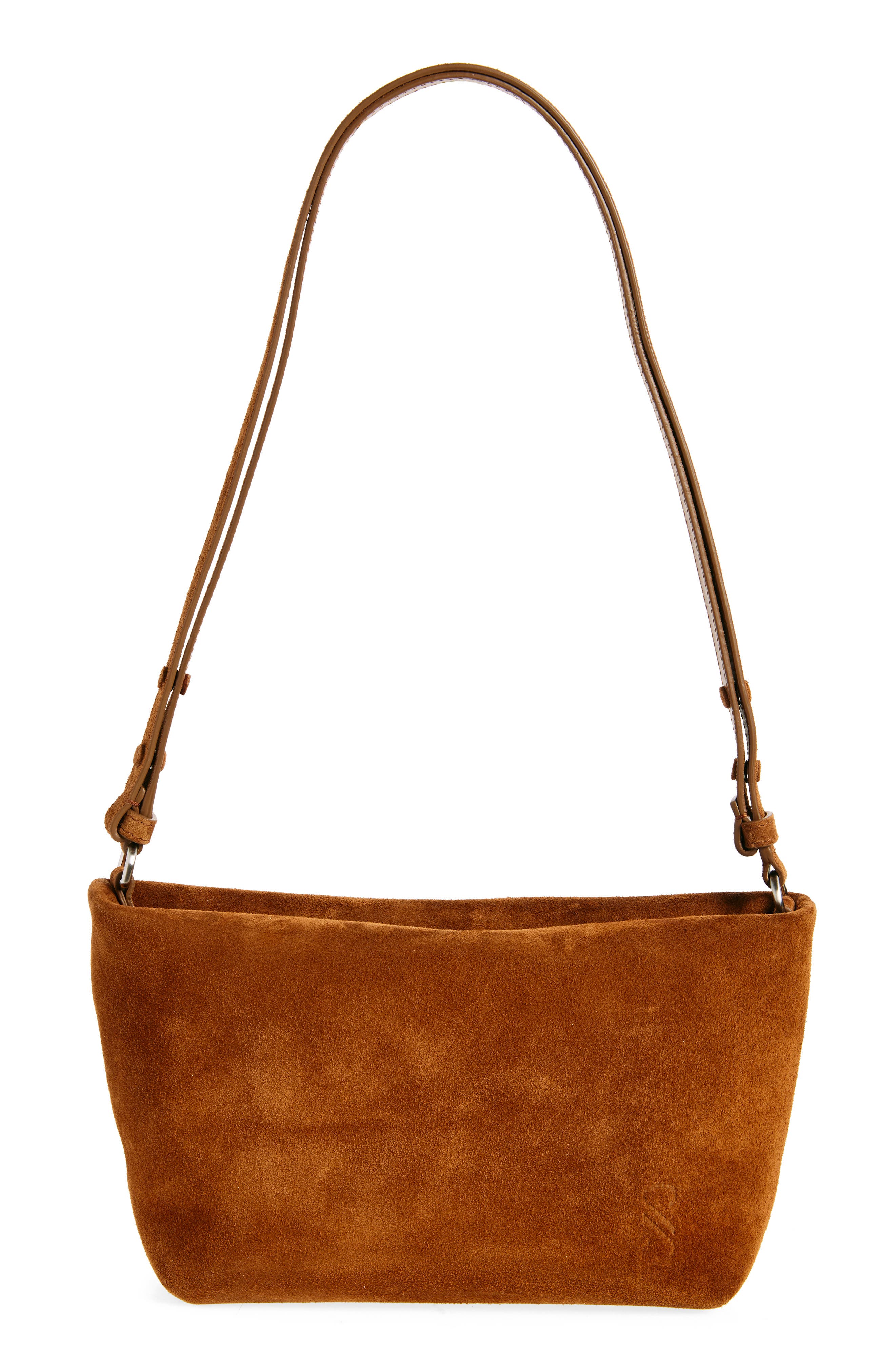 Proenza Schouler Bond Suede Shoulder Bag, Alternate, color, Saddle