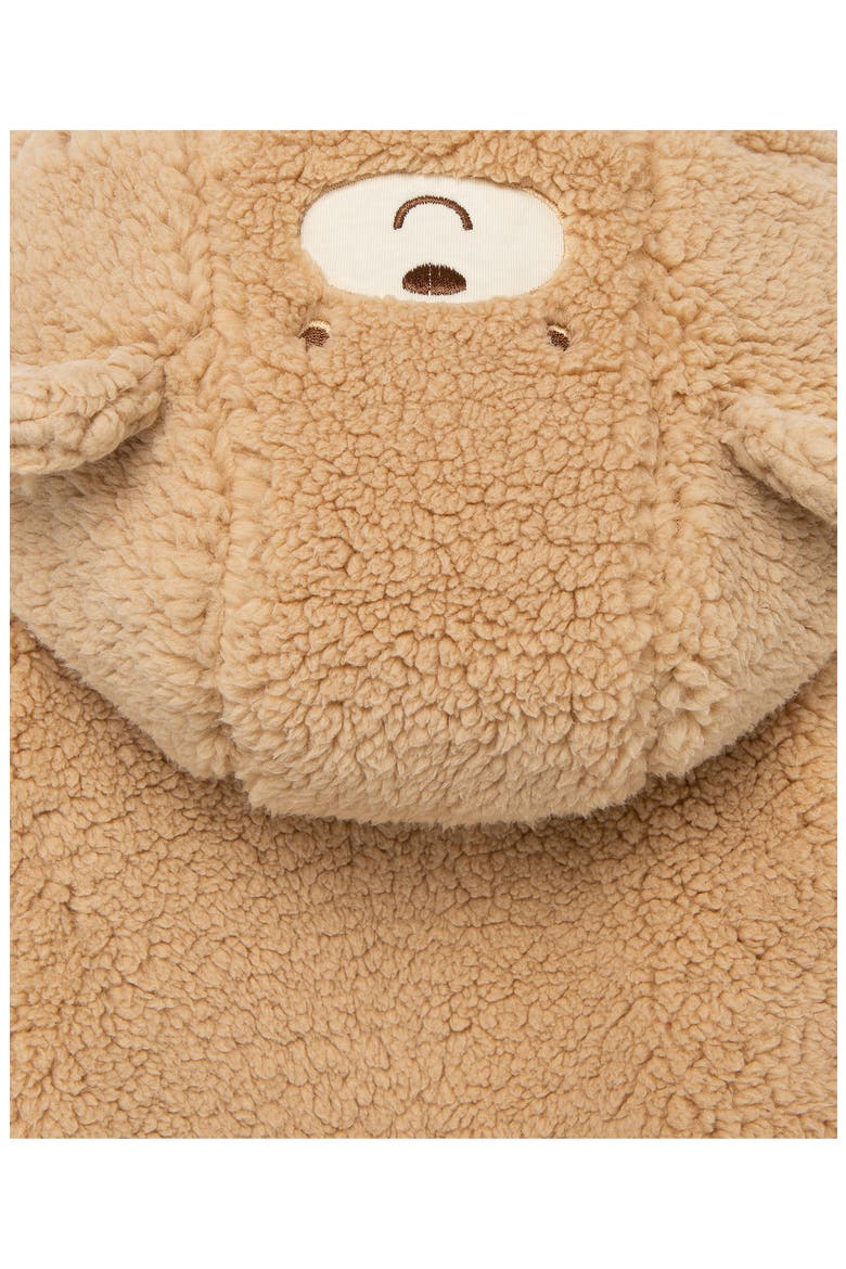 Kids' Faux Shearling Bear Pramsuit, Alternate, color, TAN