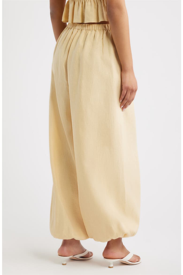 Kortez Linen Balloon Pants, Alternate, color, DAFFODIL