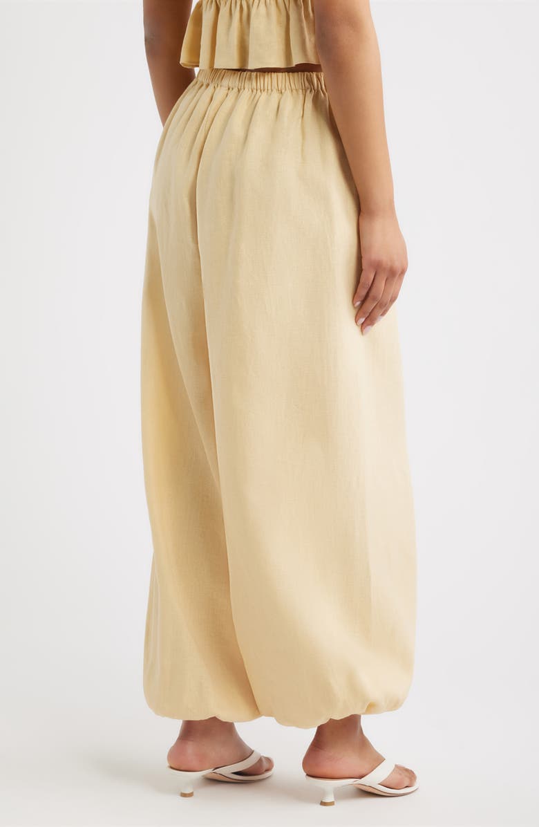 Faithfull the Brand Kortez Linen Balloon Pants, Alternate, color, Daffodil
