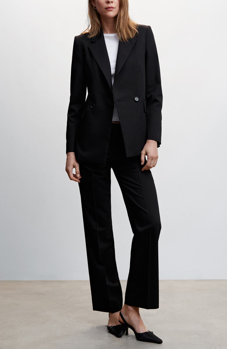 MANGO Double Breasted Blazer, Alternate, color, 