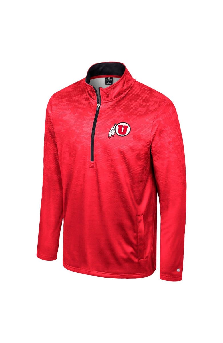 COLOSSEUM Men's Colosseum  Red Utah Utes The Machine Half-Zip Jacket, Alternate, color, Red