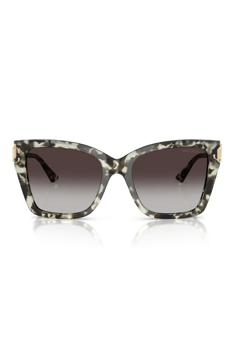 54mm Gradient Square Sunglasses, Main, color, MILKY HAVANA / GRADIENT GRAY