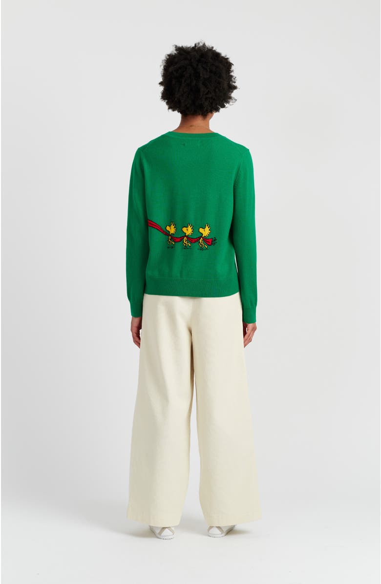 Chinti & Parker Wool-Cashmere Holiday Snoopy Sweater, Alternate, color, 