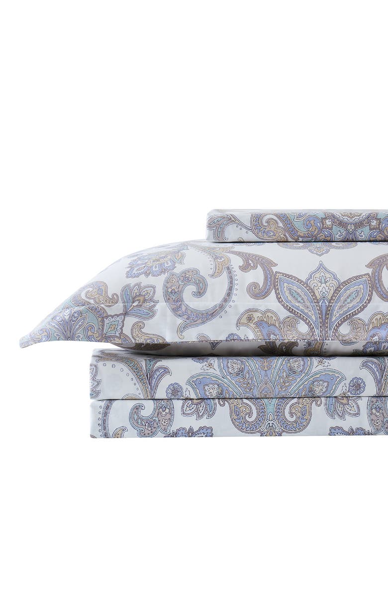 SOUTHSHORE FINE LINENS Serenity 300 TC Long Staple Sateen Cotton Sheet Set, Alternate, color, Serenity Aqua