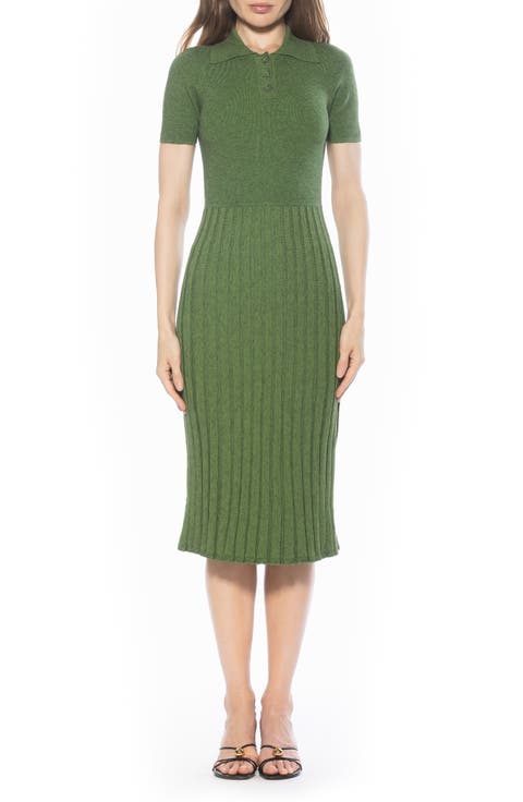 Lanie Collared Knit Midi Dress