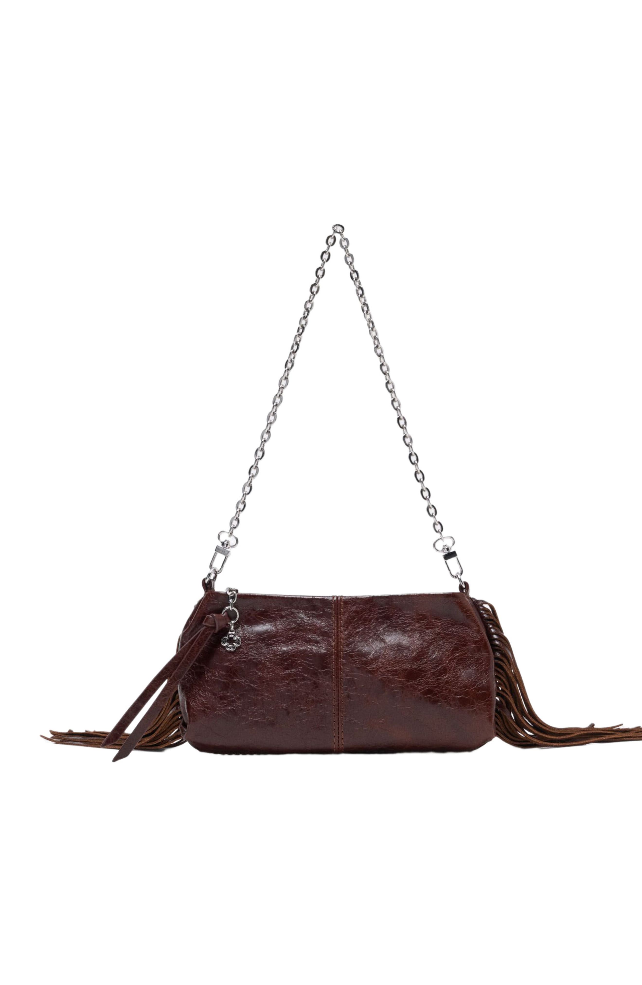 maje Patent leather Miss M clutch bag, Main, color, 