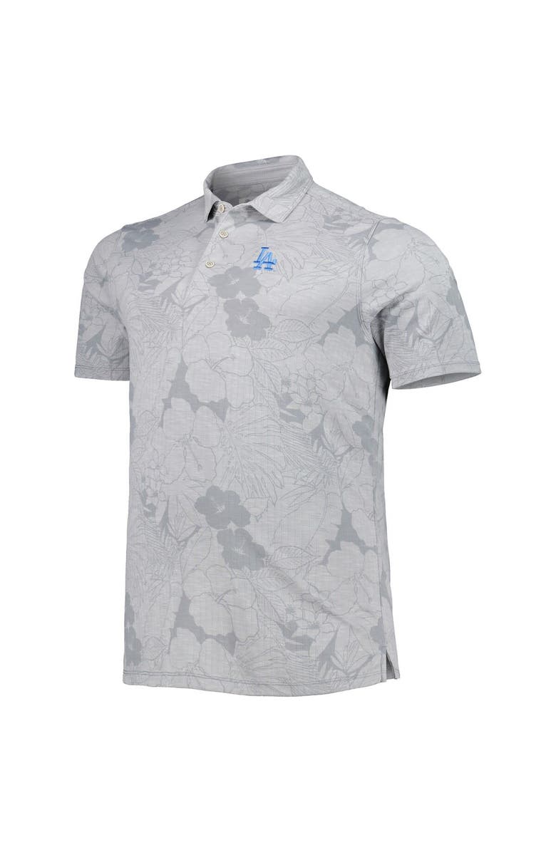 Tommy Bahama Men's Tommy Bahama Gray Los Angeles Dodgers Big & Tall Miramar Blooms Polo, Alternate, color, 