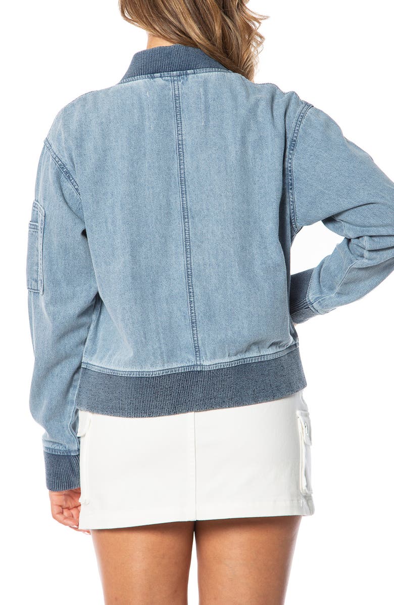 Juicy Couture Denim Bomber Jacket, Alternate, color,