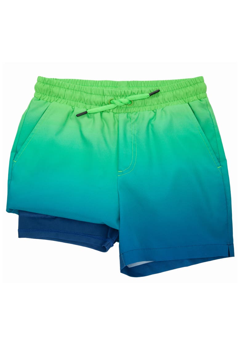 Kids' Compression Liner Swim Trunks UPF 50+, Main, color, Emerald Bay