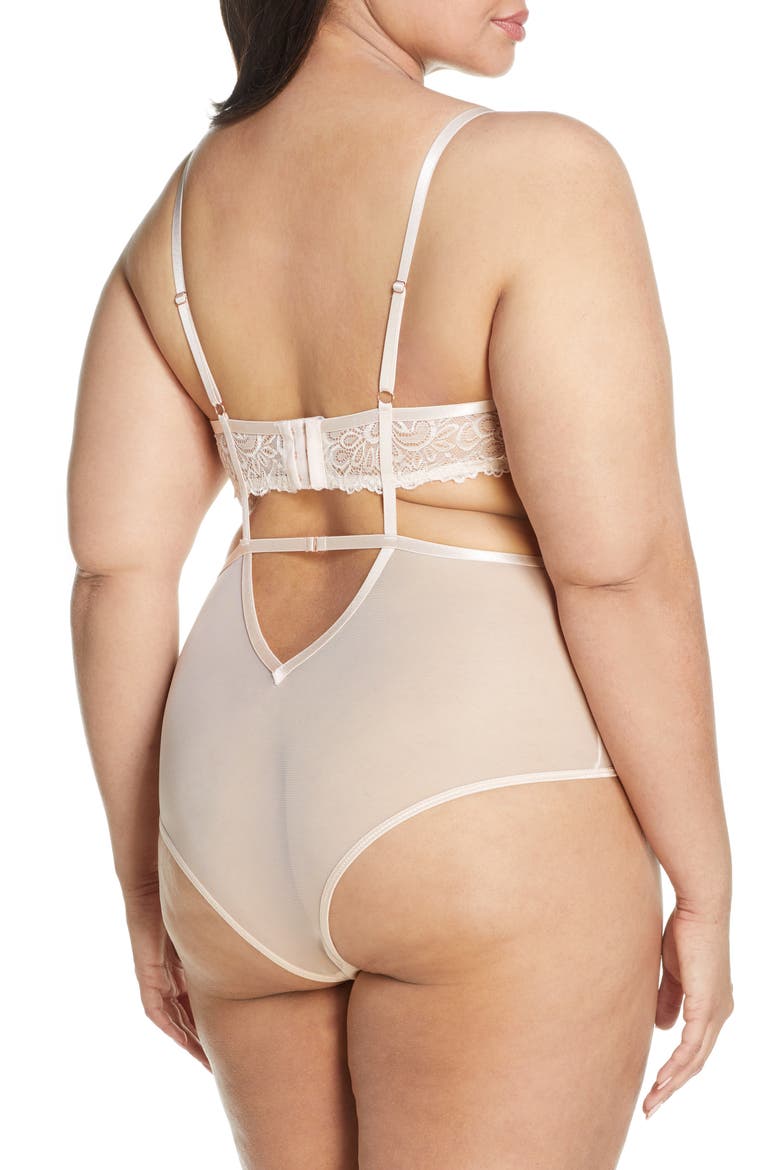 Violetta Underwire Teddy, Alternate, color, SILVER PEONY