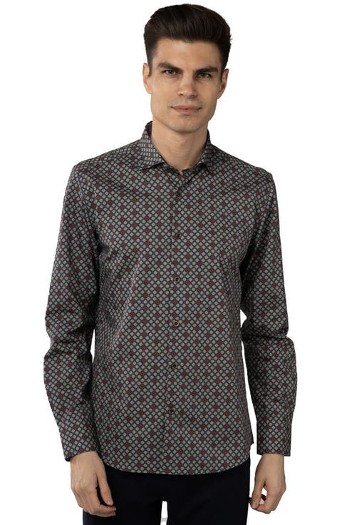 Leo  Floral Jacquard Shirt
