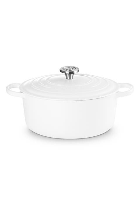 Signature 7.25-Quart Round Enameled Cast Iron Dutch Oven