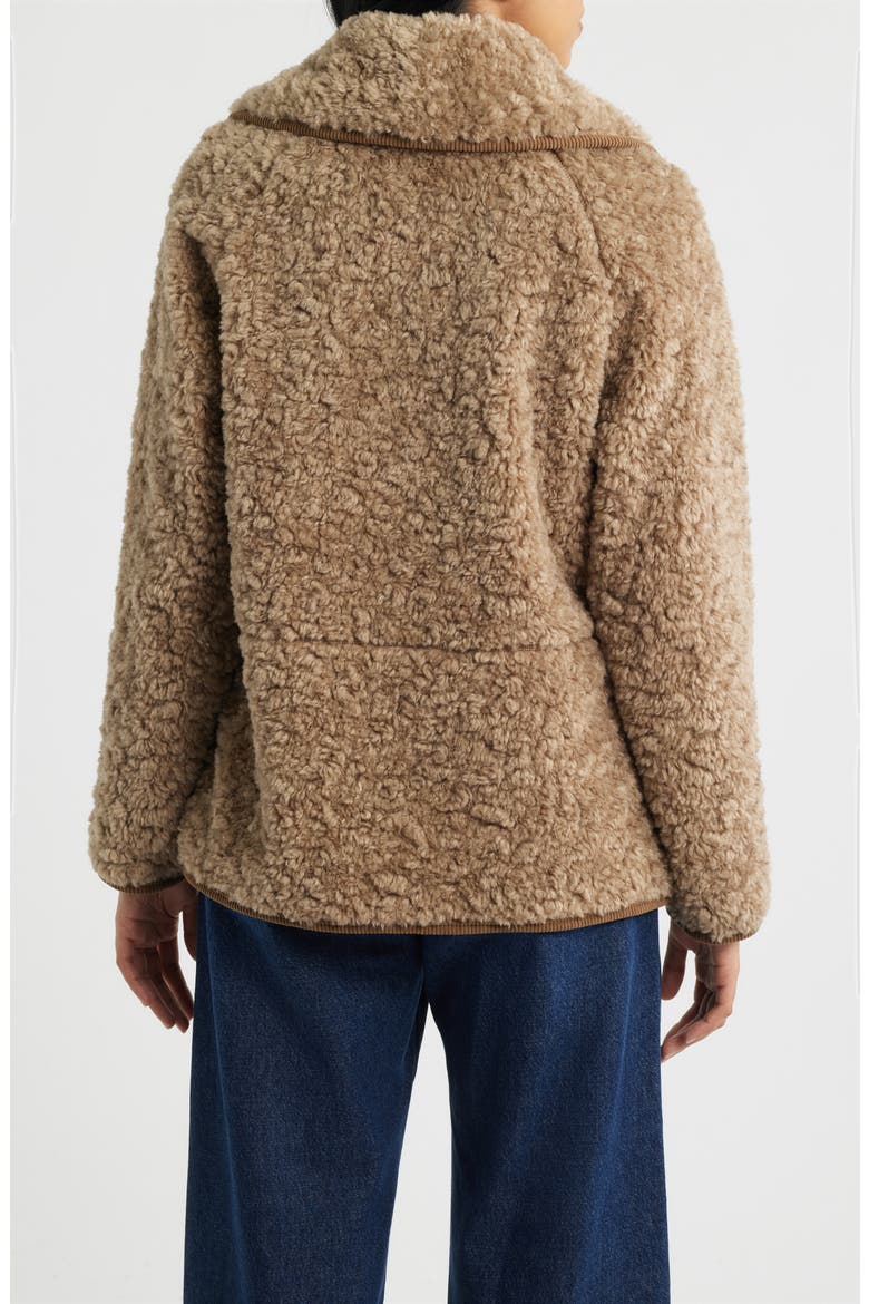 Cozy Patch Pocket Faux Shearling Jacket, Alternate, color, MUSHROOM