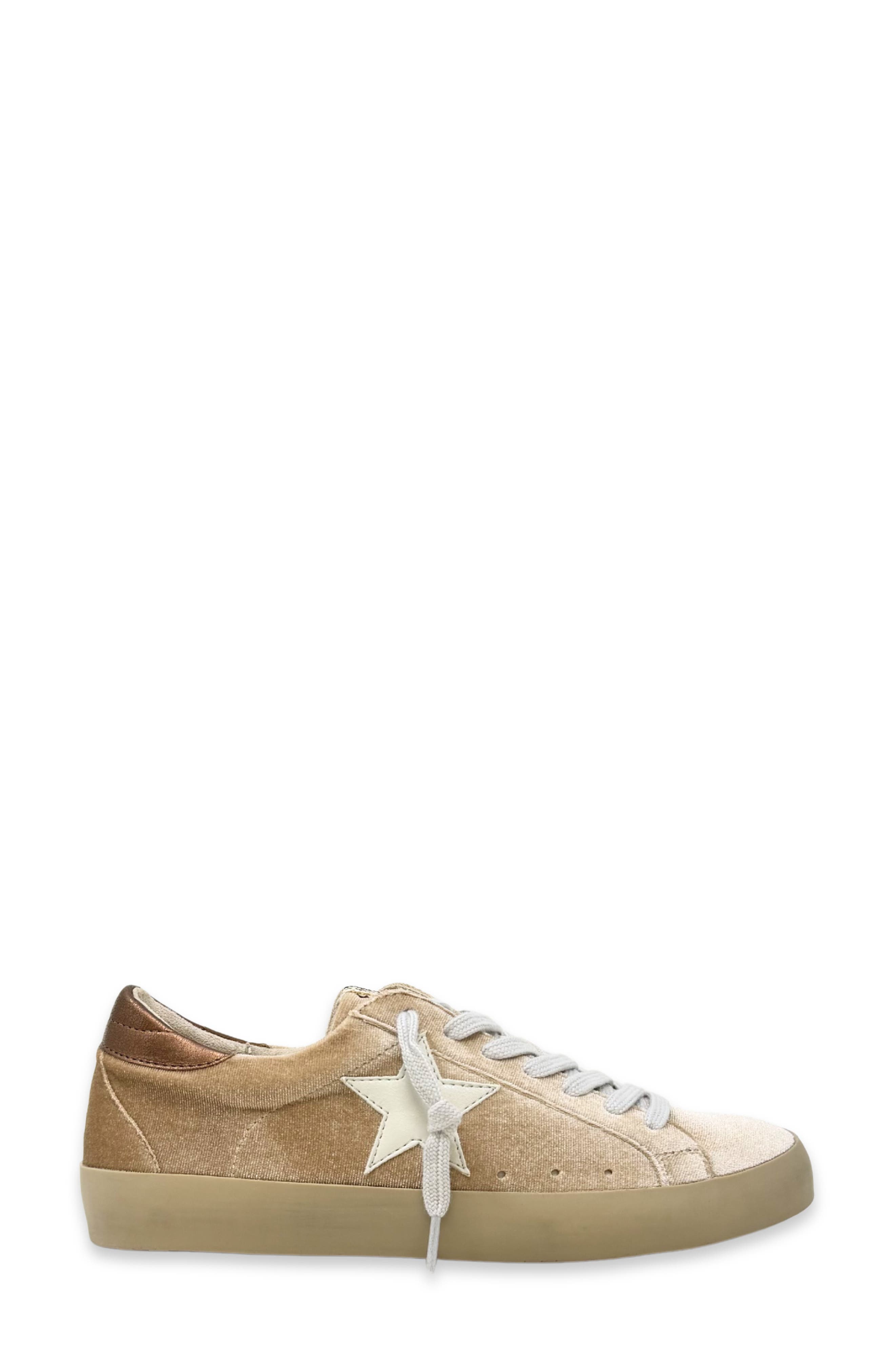 Paula Low Top Sneaker, Alternate, color, TAUPE VELVET