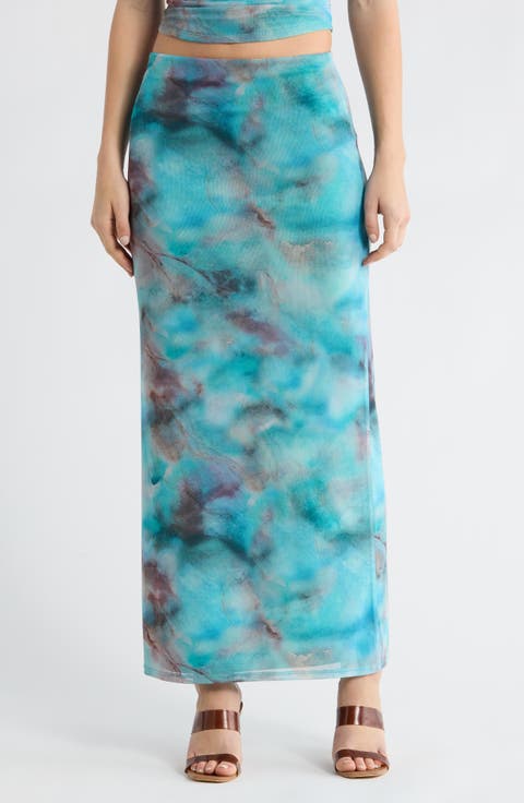 Mesh Maxi Skirt