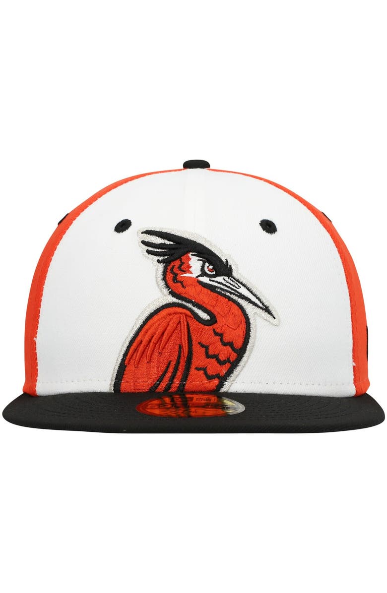 New Era Men's New Era White Delmarva Shorebirds Authentic Collection Team Alternate 59FIFTY Fitted Hat, Alternate, color, White