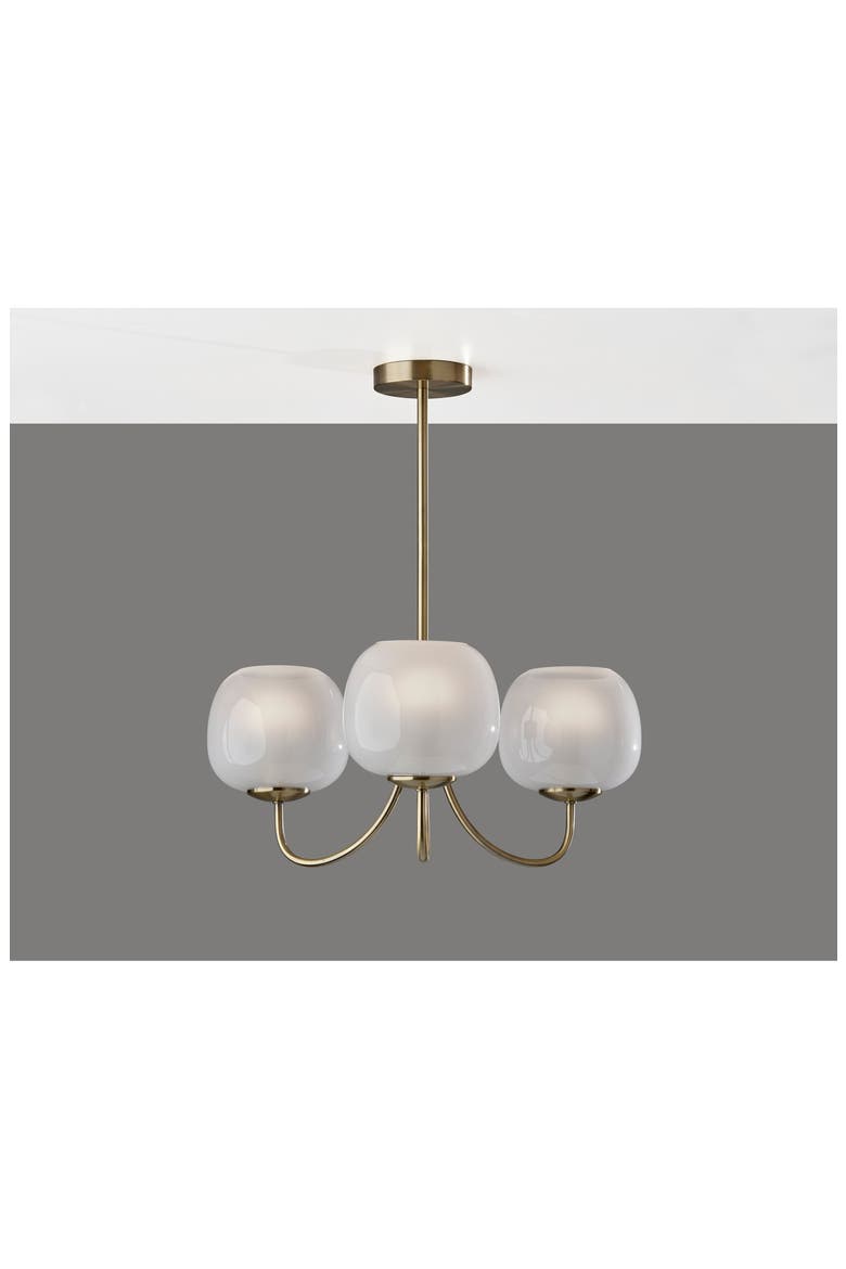 Magnolia Chandelier, Alternate, color, ANTIQUE BRASS