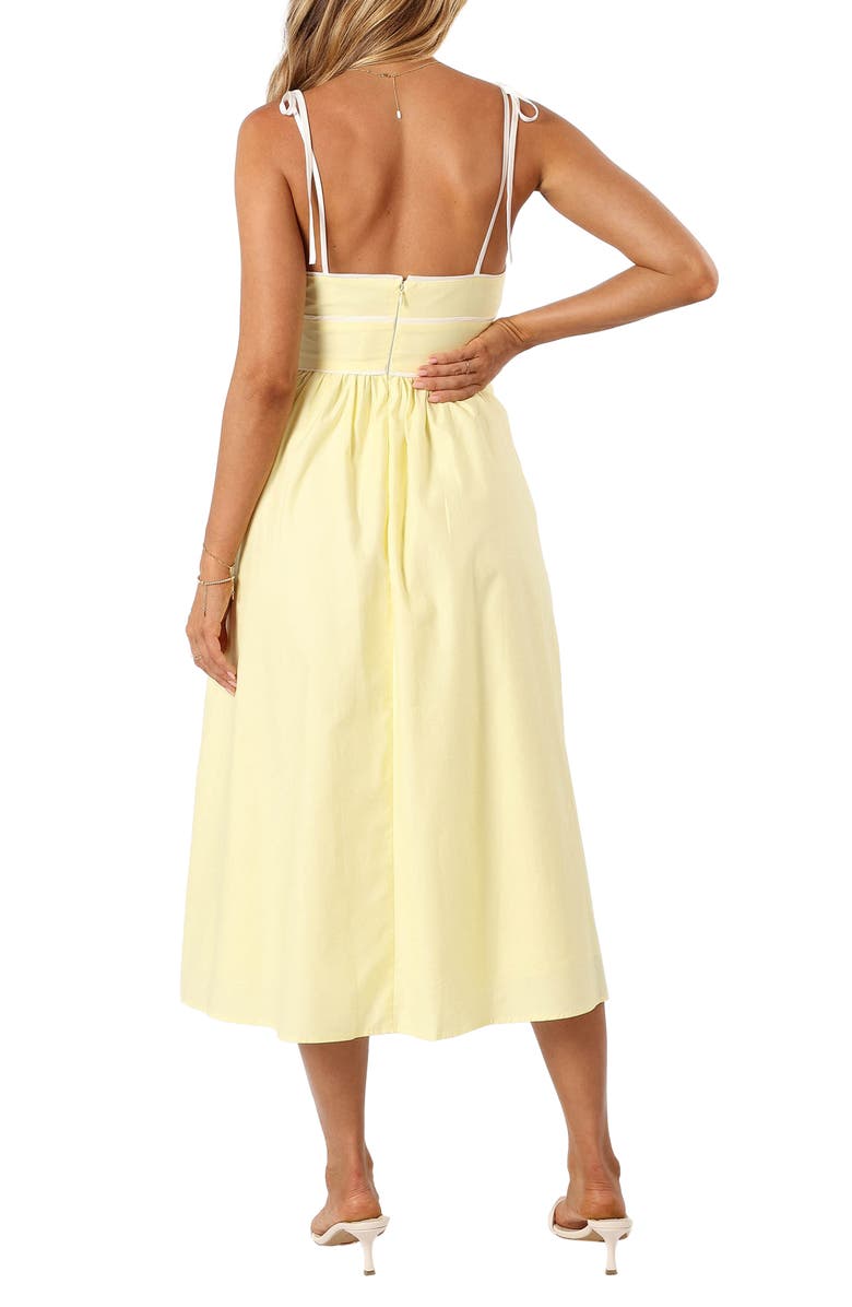 Petal & Pup Avi Tie Strap Cotton Midi Sundress, Alternate, color, 