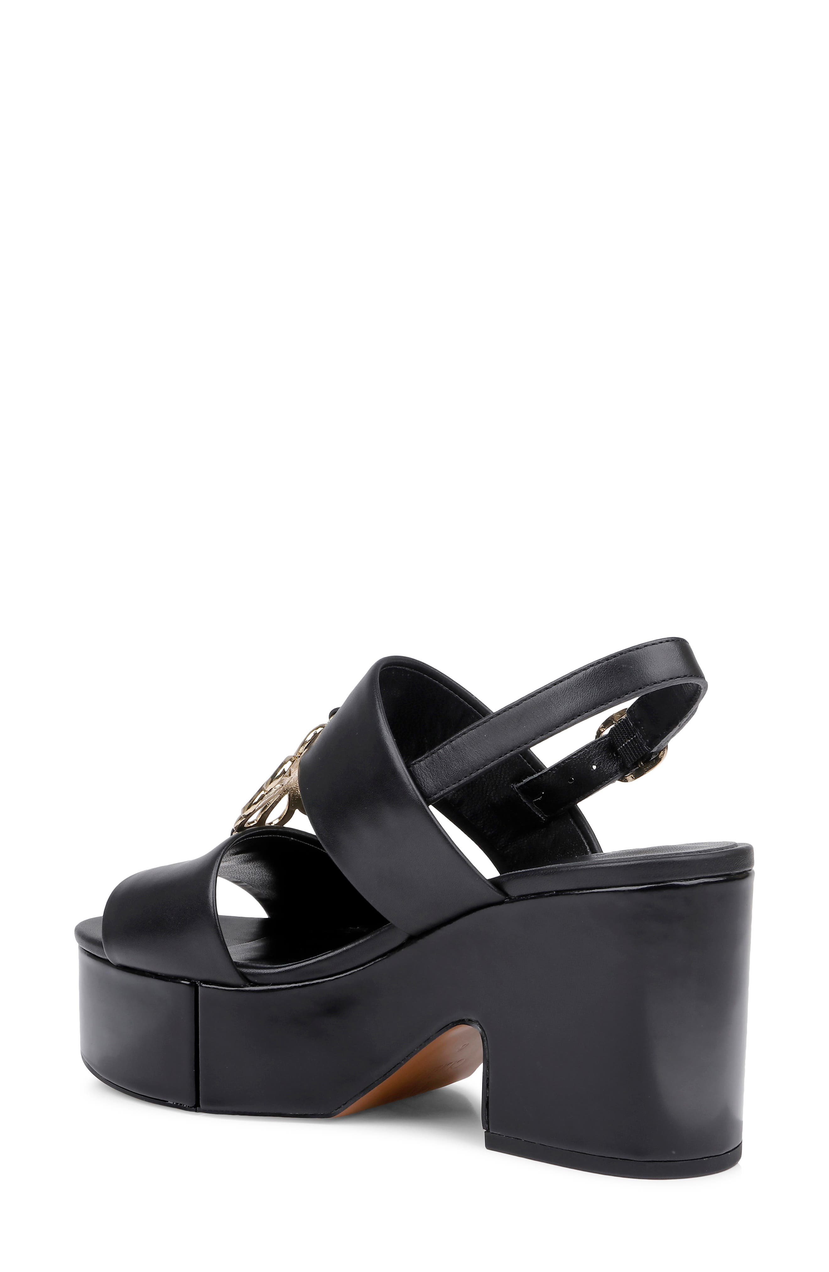 CLERAE Coraj Platform Sandal, Alternate, color, Black Leather