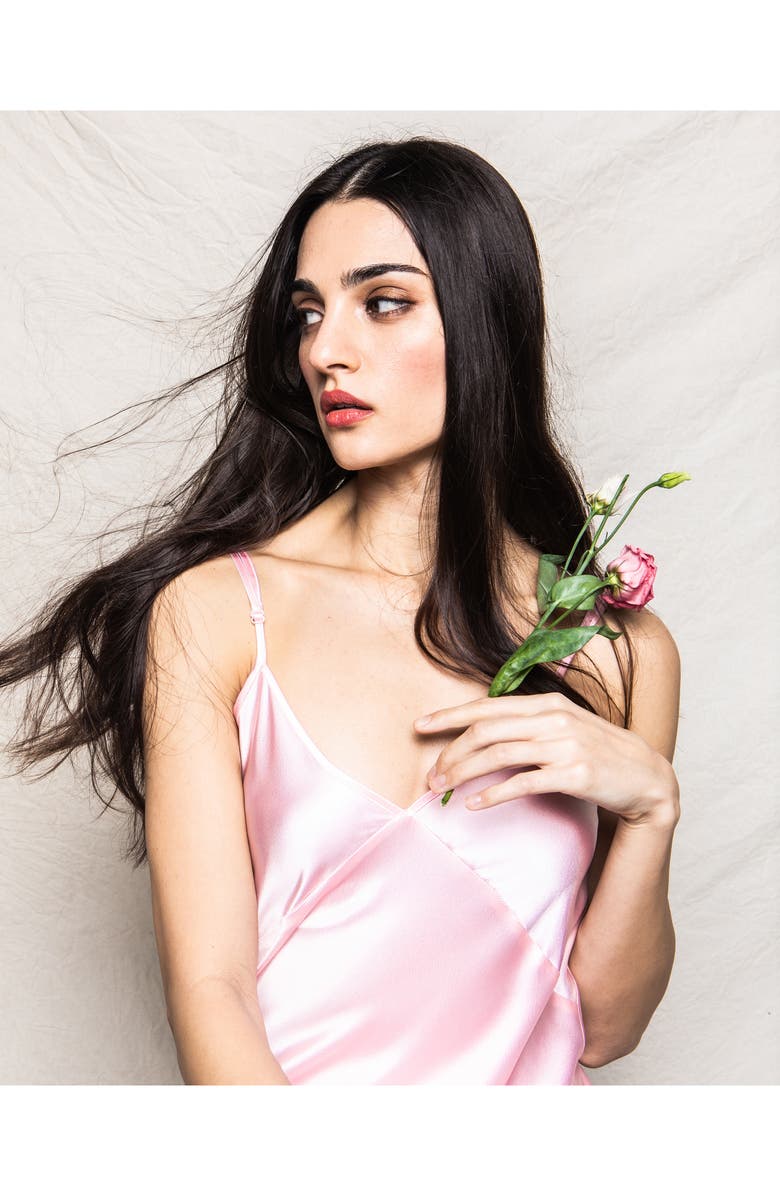 Petite Plume Silk Nightgown, Alternate, color,