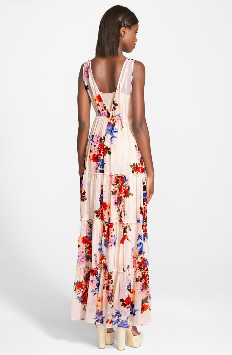 Raga 'Feeling Floral' Tiered Maxi Dress, Alternate, color, 