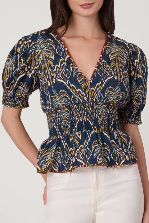 Balinese Palm Print Jocelyn Top