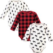 Hudson Baby Quilted Long Sleeve Cotton Bodysuits