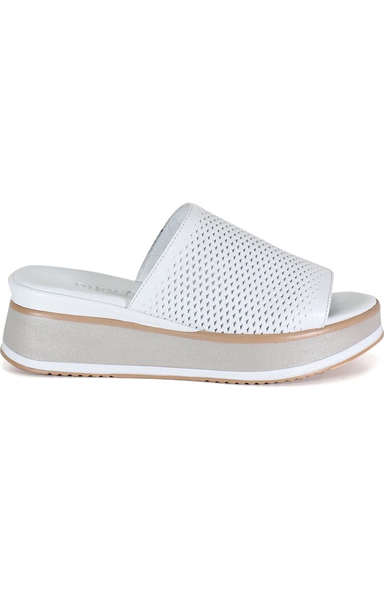 Diba True PA CIFIC Leather Platform Slip-On Sandal, Alternate, color, White