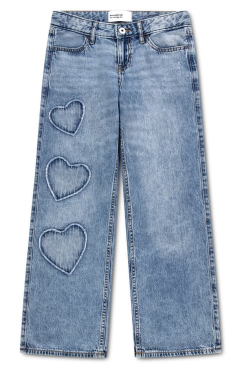 Kids' Heart Wide Leg Jeans (Little Kid & Big Kid)