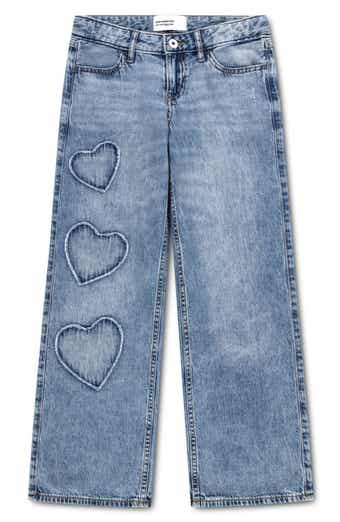 Kids' Heart Wide Leg Jeans