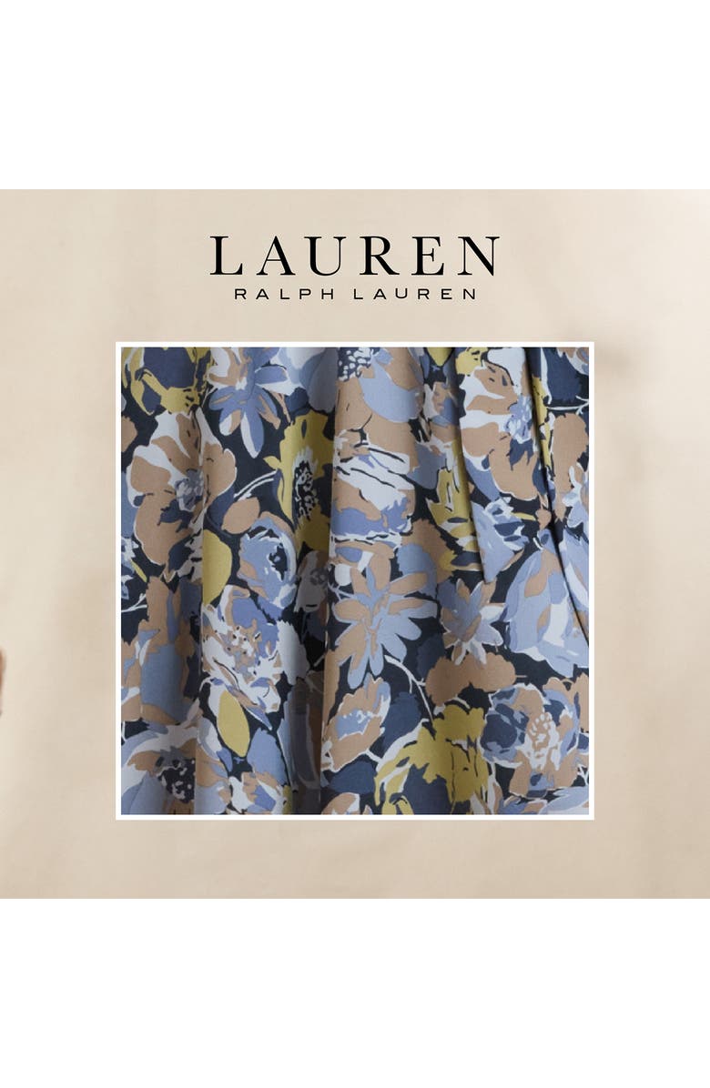 Lauren Ralph Lauren Floral Ruffle Georgette Top, Alternate, color, Blue Multi
