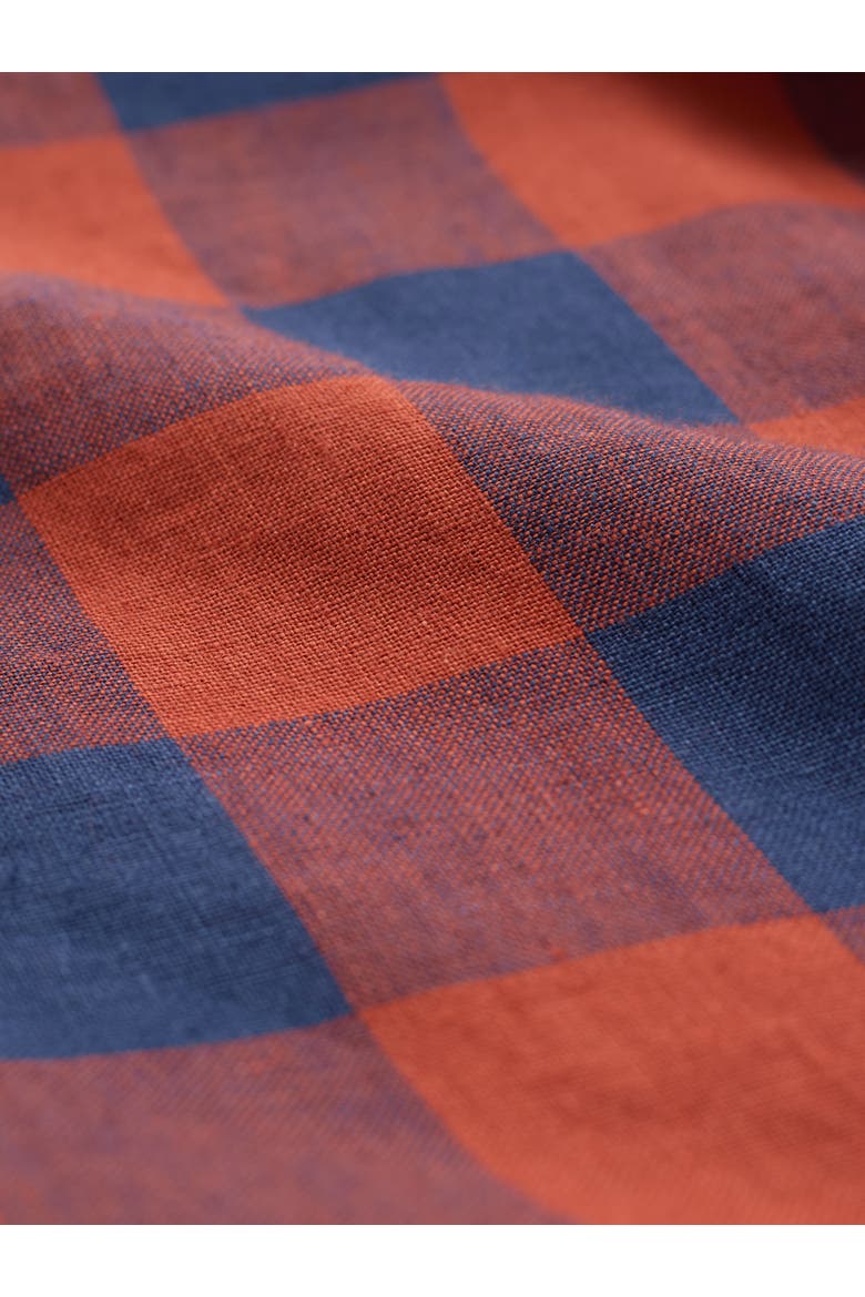Check Swing Blouse, Alternate, color, RUST / NAVY CHECK