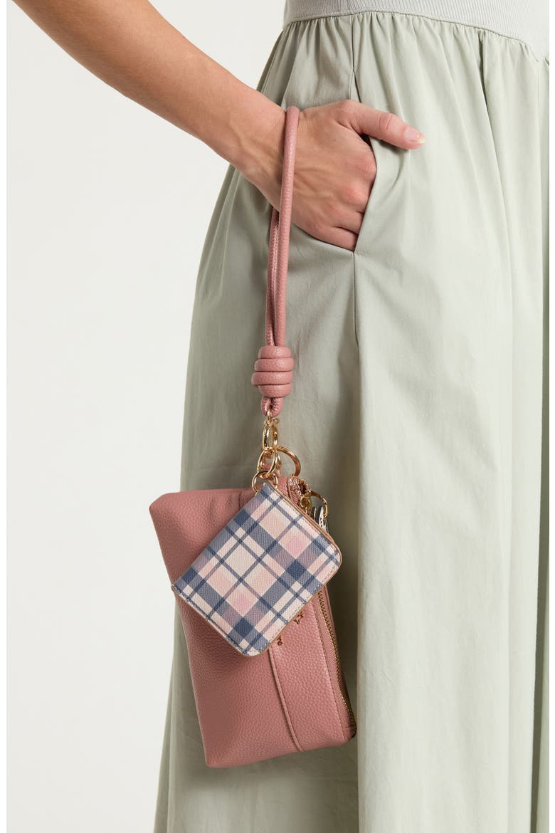 3-Piece Wristlet Set, Alternate, color, AGED ROSE-NAVY ROSE PLAID