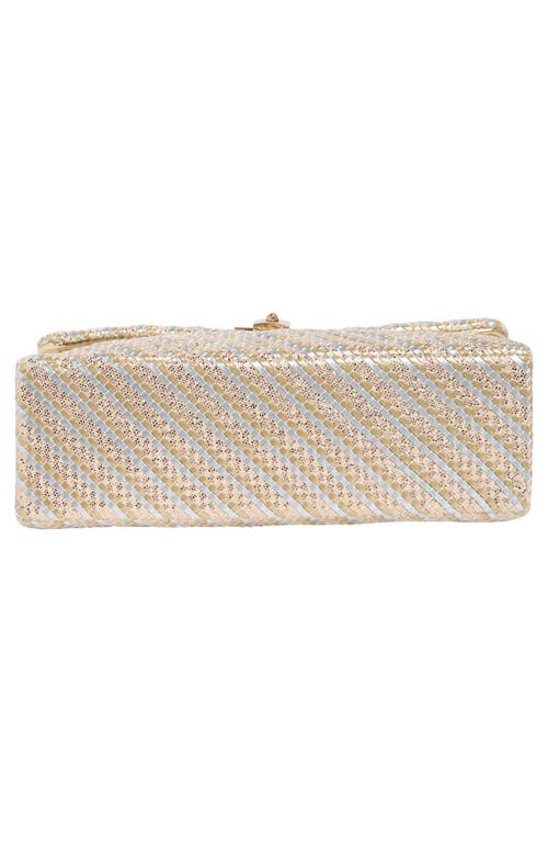 Kurt Geiger London Brixton Lock Shoulder Bag In Natural/gold