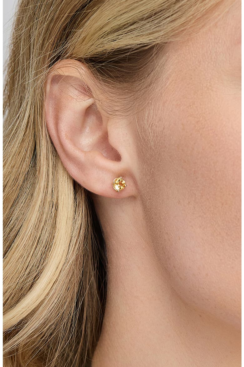 Citrine Stud Earrings, Alternate, color, 14K CITRINE
