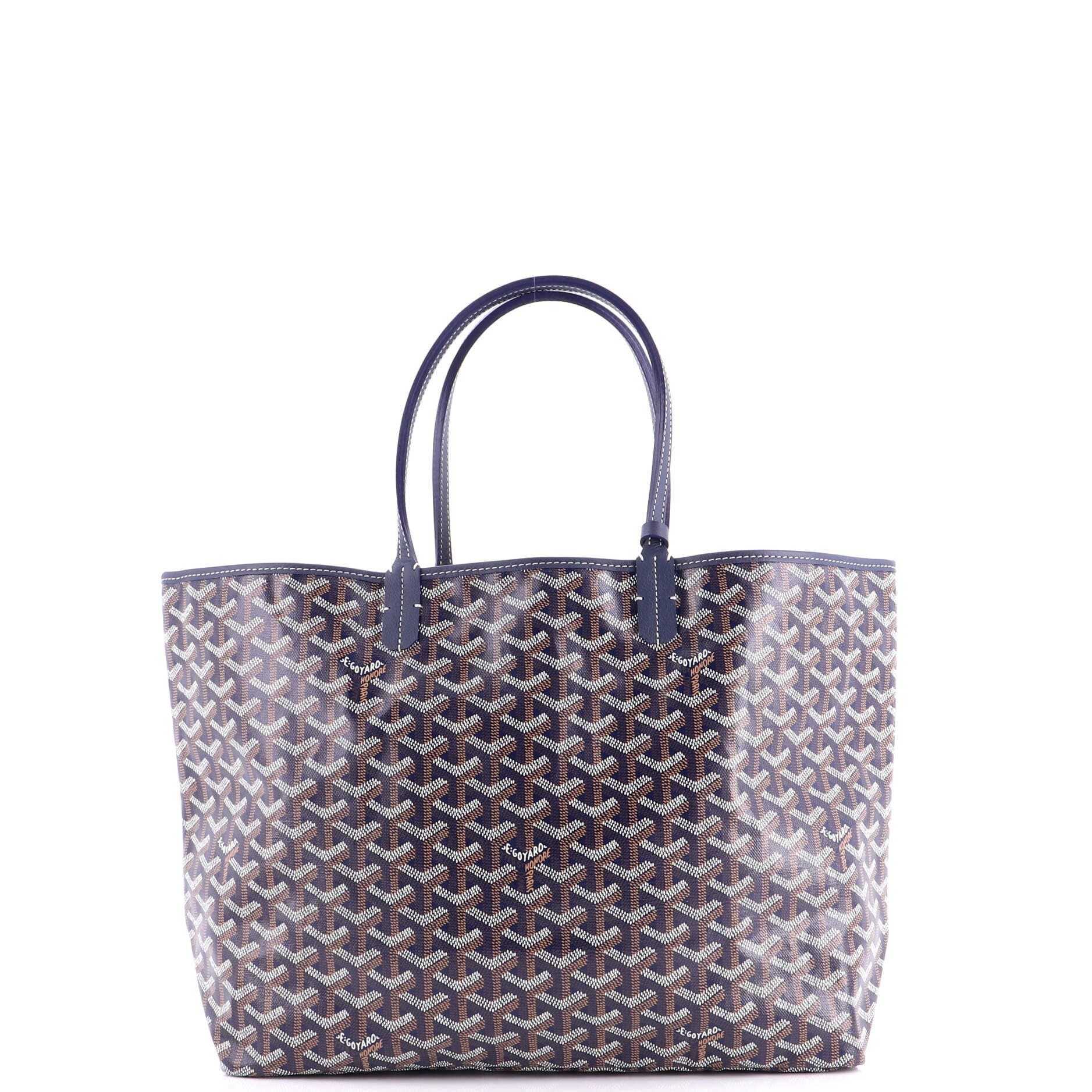 Pre-Owned Goyard Saint Louis Tote Coated Canvas PM, Main, color, Blue