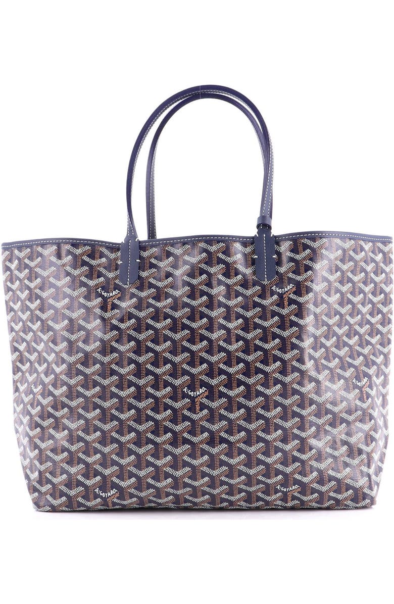Pre-Owned Goyard Saint Louis Tote Coated Canvas PM, Main, color, Blue