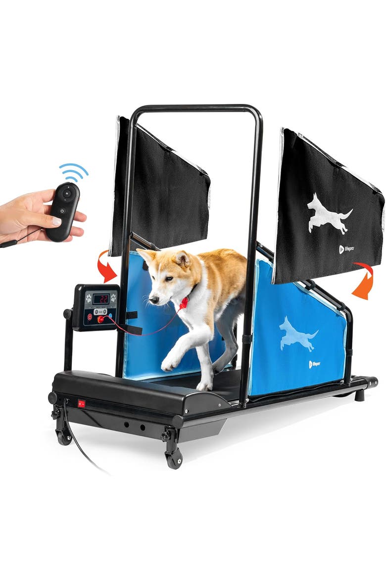 PawRunner Dog Treadmill Indoor Dog Running Machine for Small & Medium Dogs, Main, color, Blue