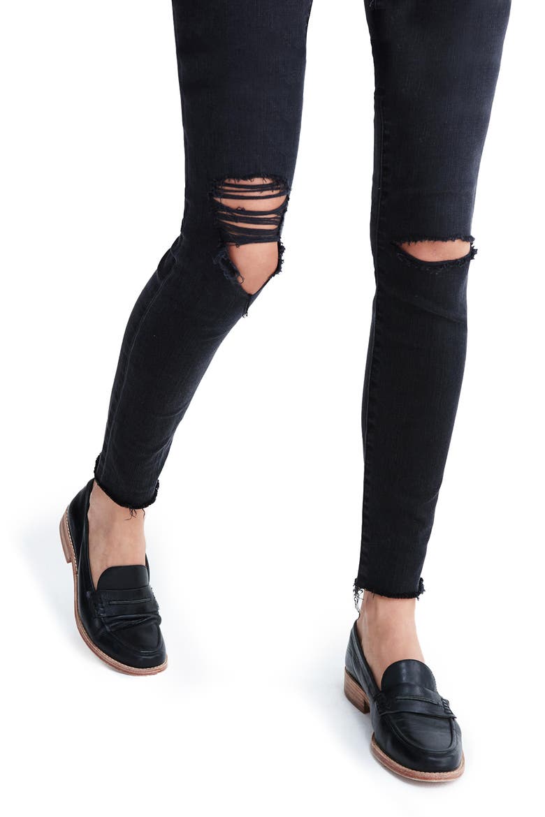9-Inch High-Rise Skinny Jeans, Alternate, color, BLACK SEA