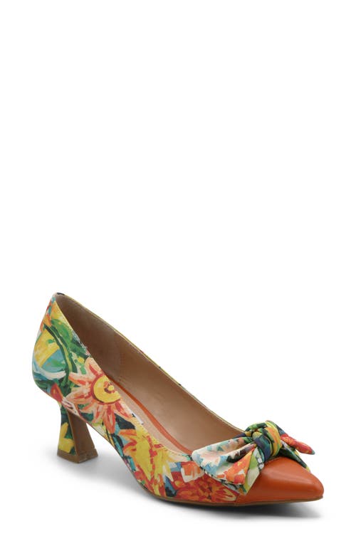 Charles David Adren Pointed Cap Toe Pump In Bright Multi