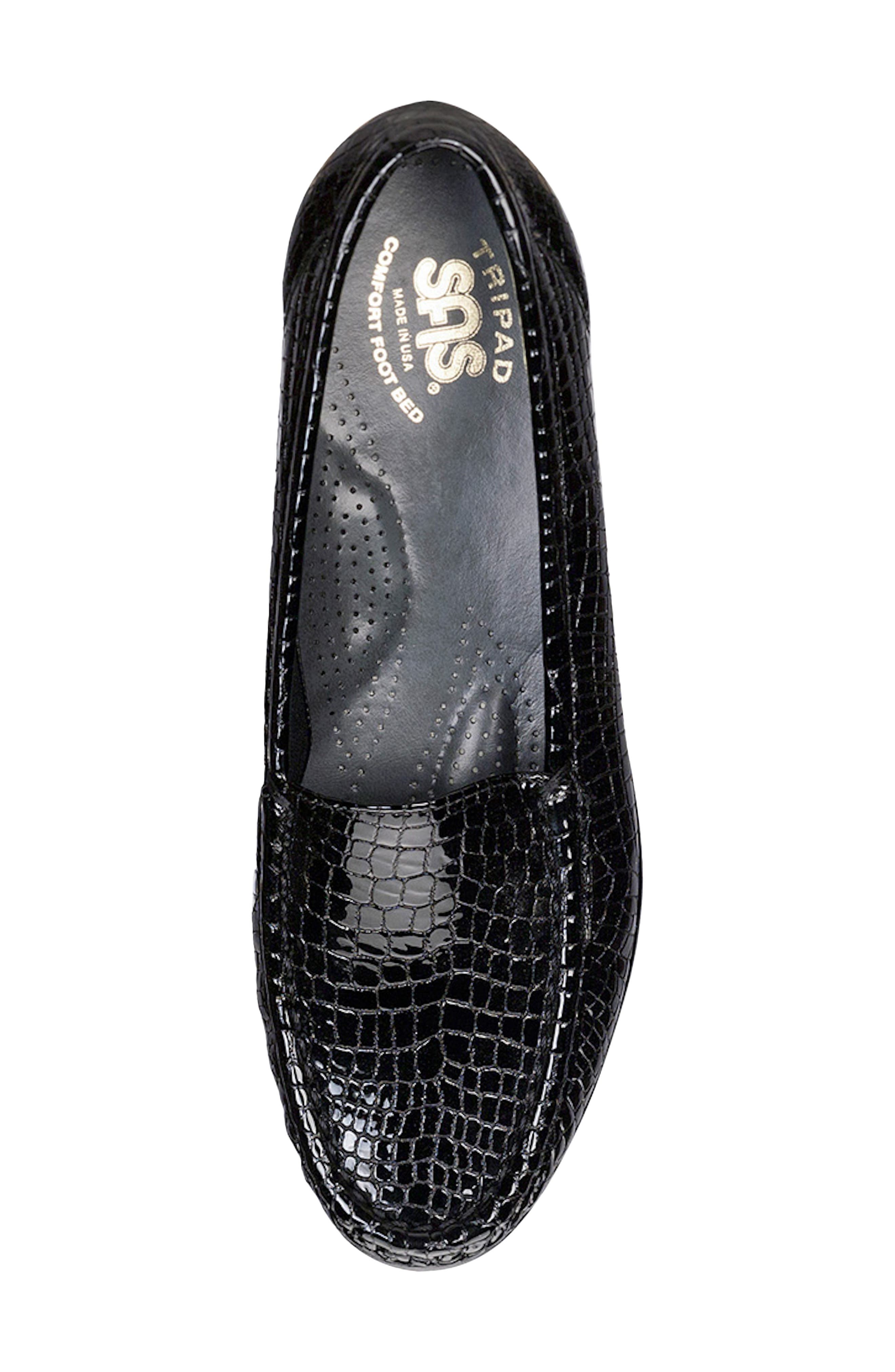 SAS Simplify Nubuck Leather Loafer, Alternate, color, Black Croc