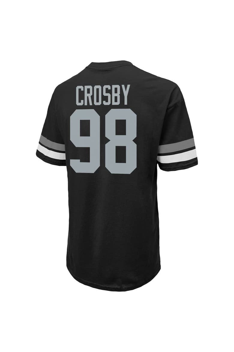 Men's Majestic Threads Maxx Crosby Black Las Vegas Raiders Name & Number Oversize Fit T-Shirt, Alternate, color, Black