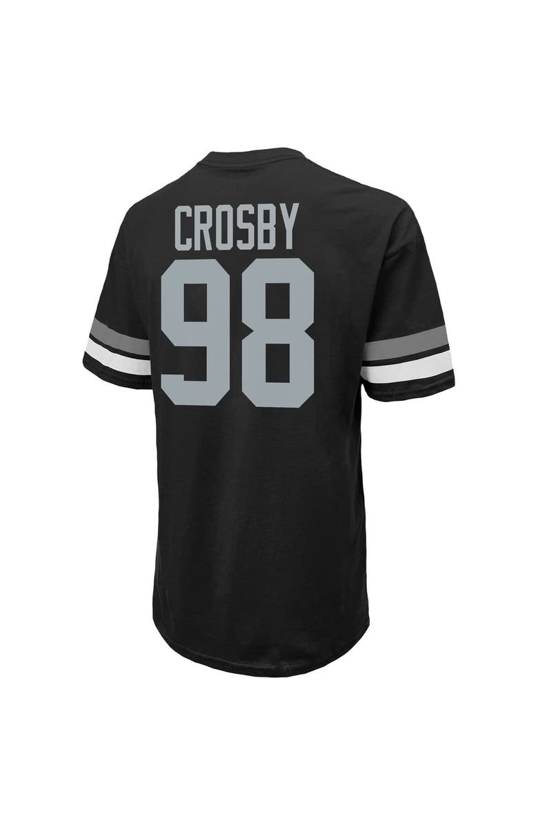 Majestic Threads Men's Majestic Threads Maxx Crosby Black Las Vegas Raiders Name & Number Oversize Fit T-Shirt, Alternate, color, Black
