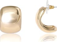 BCBG Wide Gold Hoop Earrings